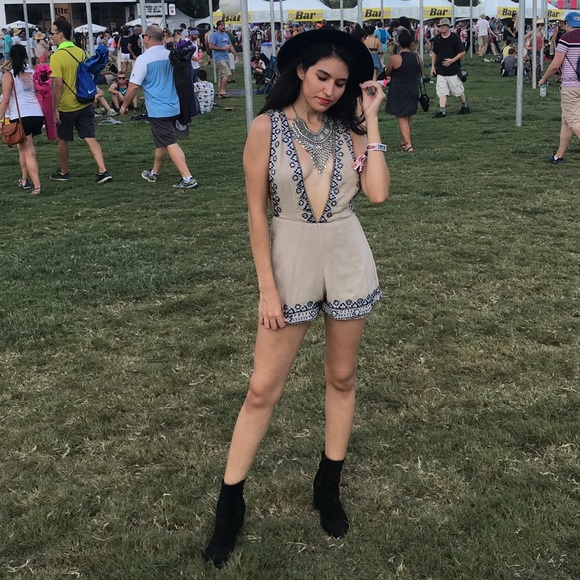 Free People Deep V Romper - Picture 4 of 4